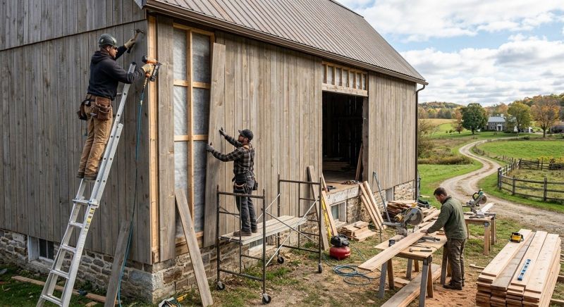 Barn Siding Installation in Thompsons Station, TN