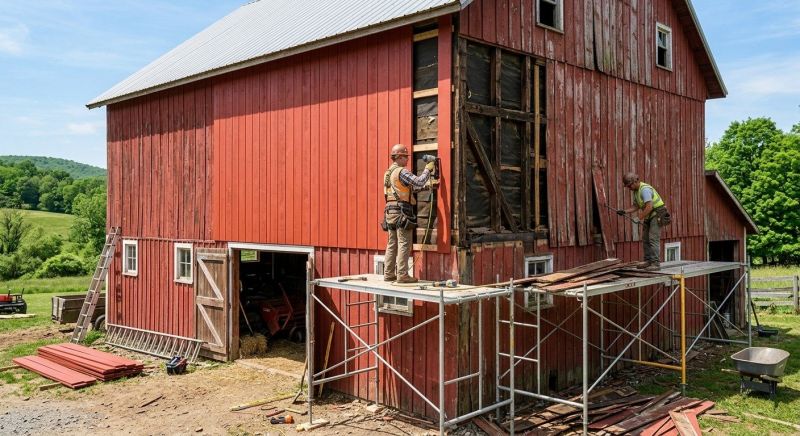 Barn Siding Replacement in Chapel Hill, TN