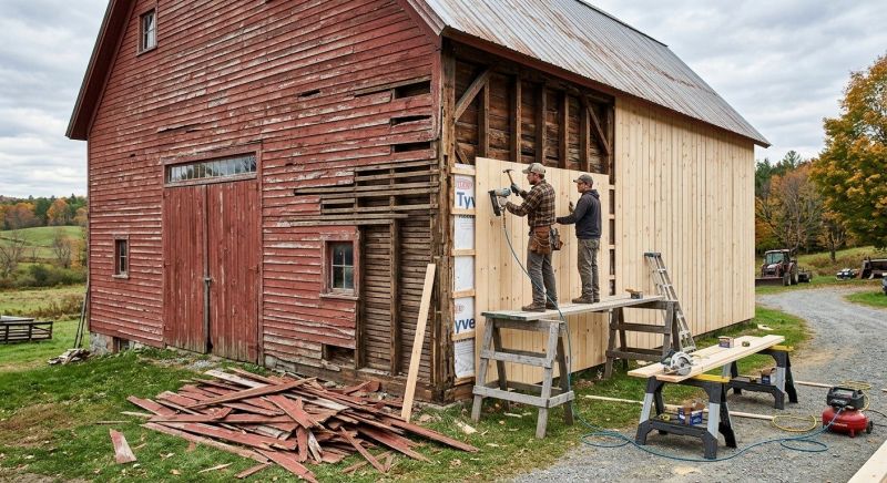 Barn Siding Replacement in Chapel Hill, TN