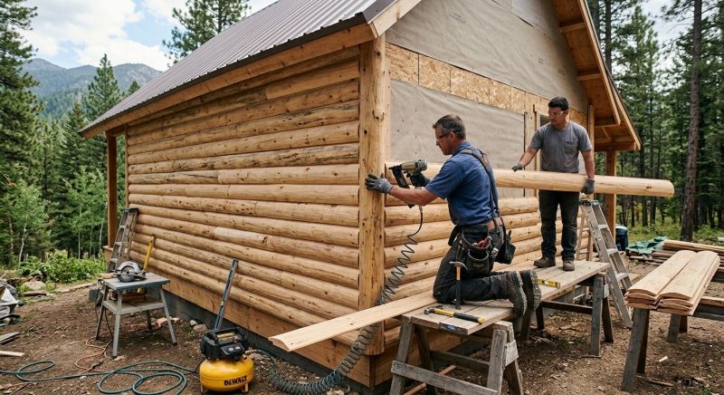 Log Home Siding Installation in Maury County, TN
