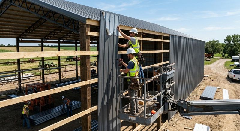 Metal Barn Siding Installation in Maury County, TN