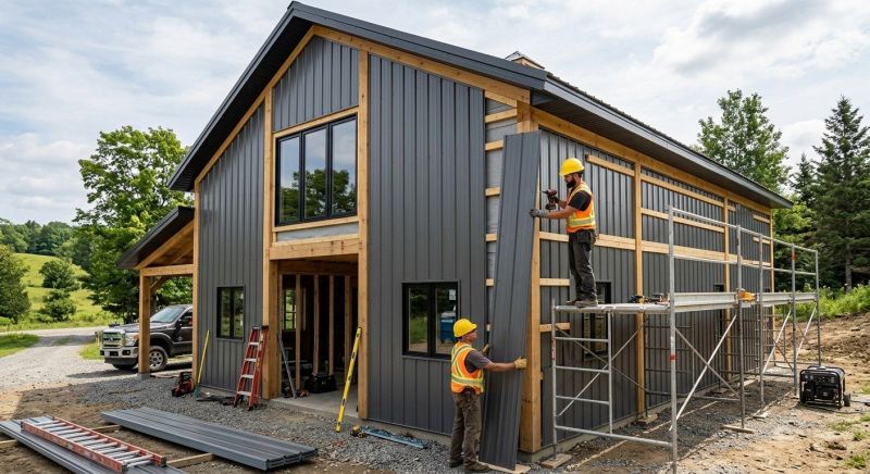 Metal Barn Siding Installation in Maury County, TN