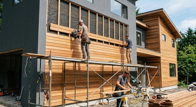 Wood Cladding Installation in Chapel Hill, TN